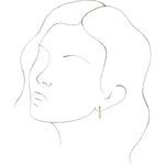 Загрузить изображение в средство просмотра галереи, Platinum 14K Yellow Rose White Gold Elongated Oval Huggie Hinged Hoop Earrings
