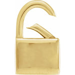 이미지를 갤러리 뷰어에 로드 , 14k 10k Yellow White Gold Padlock Push Clasp Lock Connector Pendant Charm Hanger Hinged Bail Enhancer
