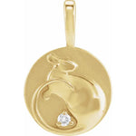 Load image into Gallery viewer, 14K Yellow Rose White Gold Diamond Rat Chinese Zodiac Horoscope Pendant Charm
