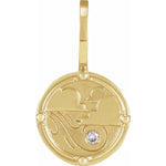 Φόρτωση εικόνας στο εργαλείο προβολής Συλλογής, Platinum 14K Yellow Rose White Gold Silver Diamond Air Element Pendant Charm

