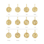 將圖片載入圖庫檢視器 14K Yellow Rose White Gold Diamond Rabbit Chinese Zodiac Horoscope Pendant Charm
