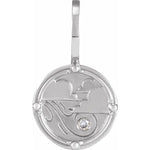 Afbeelding in Gallery-weergave laden, Platinum 14K Yellow Rose White Gold Silver Diamond Air Element Pendant Charm

