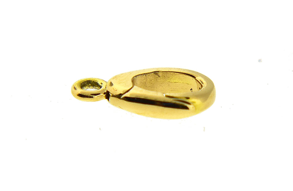 14k Gold 18k Gold Platinum 8.6x4.75mm Triggerless Charm Bail Clasp Jump Ring