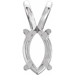 Load image into Gallery viewer, Platinum 14k Yellow White Gold Marquise Shape 4 Prong Pendant Mounting Mount 11mm x 5.5mm Diamonds Gemstones Stones
