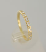 Load image into Gallery viewer, Platinum 14k Gold 1/4 CTW Diamond Baguette Wedding Anniversary Ring Band
