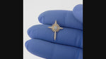 Indlæs og afspil video i gallerivisning Platinum 14k Yellow Rose White Gold Genuine Australian Opal Diamond Nativity Cross Pendant Charm Necklace
