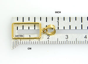 14K Yellow Gold Holds 15mm x 8.5mm x 0.65mm Coins or Credit Suisse 1 gram Mounting Holder Pendant