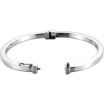 Load image into Gallery viewer, Sterling Silver 4mm Hinged Bangle Bracelet
