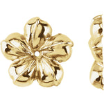 Carica l&#39;immagine nel visualizzatore di Gallery, 14k Yellow Gold Flower Floral Earring Jackets 13mm
