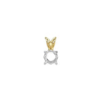 Afbeelding in Gallery-weergave laden, Platinum 18k 14k 10k Yellow Rose White Gold Round 4 Prong Scroll Design Pendant Mounting Mount 6mm Diamonds  Gemstones Stones
