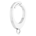 Afbeelding in Gallery-weergave laden, Platinum 18k 14k 10k Yellow Rose White Gold Sterling Silver Bail with Ring 5mm x 5mm ID Pendant Charm Bail Enhancer Hanger Connector

