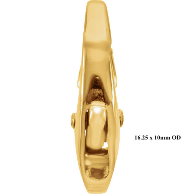 14k Yellow Gold Oval Cast Fancy Lobster Clasp – Bengjo