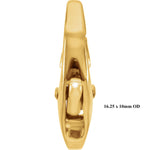 이미지를 갤러리 뷰어에 로드 , 14k Yellow Gold Oval Cast Lobster Clasp 13.5x8.75mm 16.25x10mm 19x10mm OD

