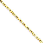 Załaduj obraz do przeglądarki galerii, 14K Yellow Gold 2mm Byzantine Bracelet Anklet Choker Necklace Pendant Chain
