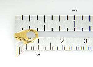 18K 14K Yellow White Gold Teardrop Lobster Clasp 8mmx4.7mm 10mmx5.5mm 11.7mmx7mm 14.5mmx8.7mm