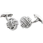 Load image into Gallery viewer, 14k Yellow Gold or 14k White Gold 15mm Knot Cufflinks Cuff Links
