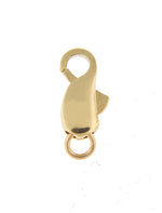 Cargar imagen en el visor de la galería, 14K Yellow Gold 11.5mm x 4.5mm Push Lock Lobster Clasp with Jump Ring Jewelry Findings
