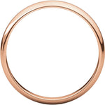 Załaduj obraz do przeglądarki galerii, 14k Rose Gold 3mm Classic Wedding Band Ring Half Round Light
