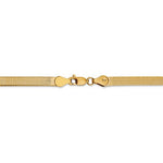 將圖片載入圖庫檢視器 14k Yellow Gold 4mm Silky Herringbone Bracelet Necklace Anklet Choker Pendant Chain
