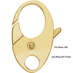 Afbeelding in Gallery-weergave laden, 14k Yellow Gold Oval Cast Lobster Clasp 13.5x8.75mm 16.25x10mm 19x10mm OD

