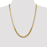 Indlæs billede til gallerivisning 14k Yellow Gold 5mm Silky Herringbone Bracelet Anklet Choker Necklace Pendant Chain
