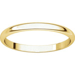 Afbeelding in Gallery-weergave laden, 14k Yellow Gold 2mm Wedding Ring Band Half Round Light
