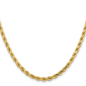 14K Yellow Gold 4.25mm Diamond Cut Rope Bracelet Anklet Necklace Pendant Chain