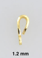 Ladda upp bild till gallerivisning, 14k 10k Yellow White Gold 1.25mm bail ID Rabbit Ear Bail with Pad for Pendant Jewelry Findings
