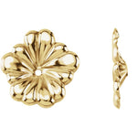Carica l&#39;immagine nel visualizzatore di Gallery, 14k Yellow Gold Flower Floral Earring Jackets 11mm

