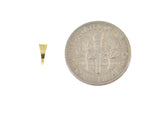 Cargar imagen en el visor de la galería, 14k Yellow Gold or 14k White Gold 2.5mm Bail ID Snap On Tapered Locket Bail for Pendant Charm Jewelry Findings
