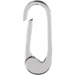 Load image into Gallery viewer, 14k Yellow White Gold 15.3mm x 5.95mm OD Elongated Paper Clip Style Push Clasp Hinged Bail  Pendant Charm Hanger Connector Triggerless for Bracelets Anklets Necklaces
