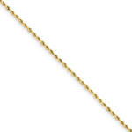 Afbeelding in Gallery-weergave laden, 14K Yellow Gold 1.5mm Diamond Cut Rope Bracelet Anklet Choker Necklace Pendant Chain
