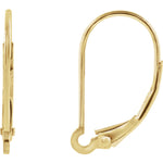 Indlæs billede til gallerivisning 14k Yellow White Gold Lever Back Earring Top Dangle Drop Wires Jewelry Findings
