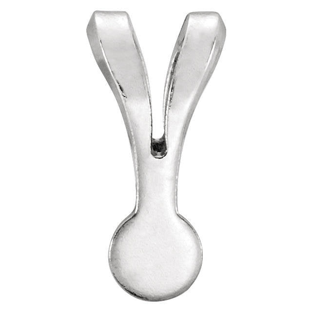14k 10k Yellow White Gold 1.25mm bail ID Rabbit Ear Bail with Pad for Pendant Jewelry Findings