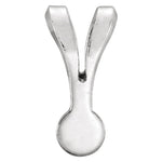Indlæs billede til gallerivisning 14k 10k Yellow White Gold 1.25mm bail ID Rabbit Ear Bail with Pad for Pendant Jewelry Findings
