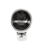 Load image into Gallery viewer, 14K White Gold Round Circle Fold Over Clasp with Tie Bar End Caps 28.7mm x 15.5mm
