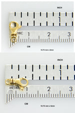 Indlæs billede til gallerivisning 14K Yellow White Gold Fancy Swivel Lobster Clasp with Ring 10.75x6mm 12x6.5mm 13.5x7.5mm 16.5x10mm 19.5x11.75mm Jewelry Findings
