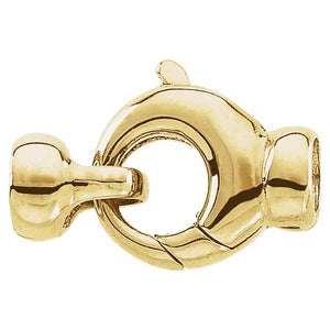 14k Yellow Gold Lobster Clasp with Tie Bar End Caps 14mm x 8.5mm
