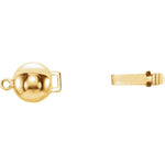 Загрузить изображение в средство просмотра галереи, 14K Yellow White Gold Rose Gold Polished Single Strand Ball Bead Clasp 8mm OD Outside Diameter Jewelry Findings
