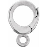 Load image into Gallery viewer, Platinum 18k 14k Yellow Rose White Gold Sterling Silver 11.7mm x 7.9mm Pendant Charm Bail Triggerless Push Lobster Clasp Connector Hanger Enhancer
