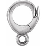 Load image into Gallery viewer, 18k 14k Yellow Rose White Gold 8mm x 5.6mm Pendant Charm Bail Triggerless Push Lobster Clasp Connector Hanger Enhancer
