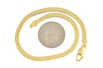 Indlæs billede til gallerivisning 14k Yellow Gold 3mm Silky Herringbone Bracelet Anklet Choker Necklace Pendant Chain
