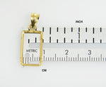 Φόρτωση εικόνας στο εργαλείο προβολής Συλλογής, 14K Yellow Gold Holds 15mm x 8.5mm x 0.65mm Coins or Credit Suisse 1 gram Mounting Holder Pendant
