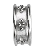 Load image into Gallery viewer, 18k 14k Yellow White Gold 9mm Beaded Roundel Spacer Bead Charm

