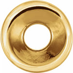 Cargar imagen en el visor de la galería, 18k 14k Yellow White Gold 9mm Plain Roundel Spacer Bead Charm

