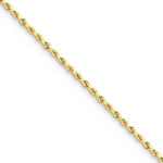 Cargar imagen en el visor de la galería, 14K Yellow Gold 2.25mm Diamond Cut Rope Bracelet Anklet Choker Necklace Pendant Chain
