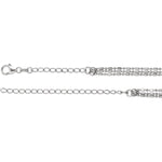 將圖片載入圖庫檢視器 14k Yellow Rose White Gold Multi 3 Strand Bead Necklace Chain Adjustable 16 inches
