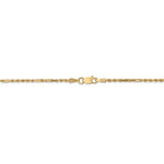 Załaduj obraz do przeglądarki galerii, 14K Yellow Gold 1.8mm Diamond Cut Milano Rope Bracelet Anklet Choker Necklace Pendant Chain
