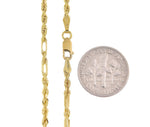 画像をギャラリービューアに読み込む, 14K Yellow Gold 2.5mm Diamond Cut Milano Rope Bracelet Anklet Choker Necklace Pendant Chain
