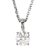 Indlæs billede til gallerivisning 14k White Gold 3/4 CTW Diamond Solitaire Necklace 18 inch
